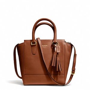 COACH Legacy Leather Tanner Tote in cognac